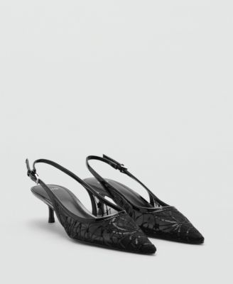 Women's Kitten-Heel Sequins Embroidered Shoes