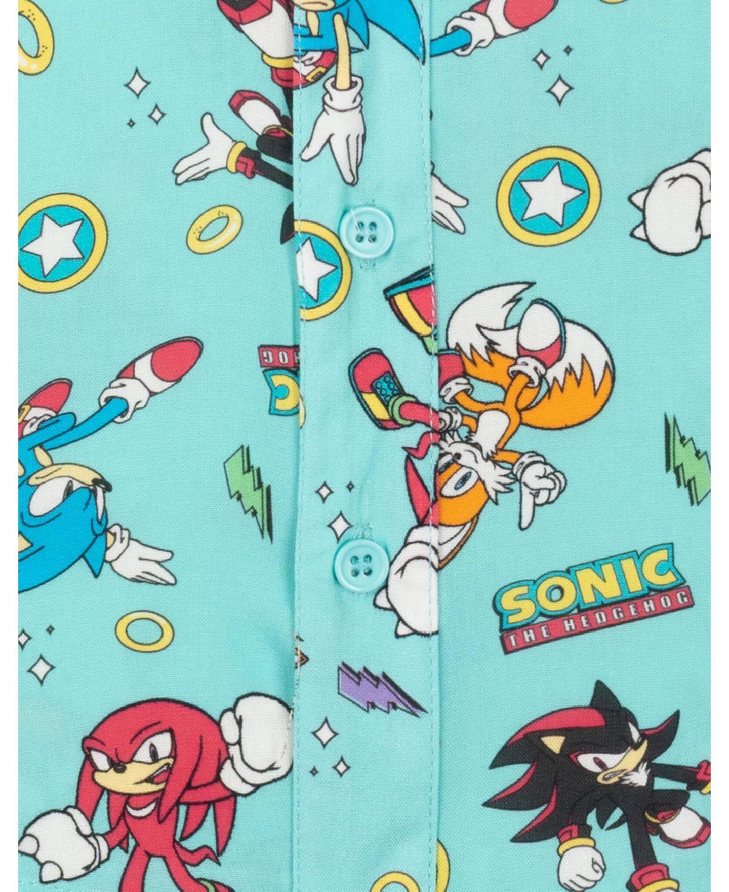 Рубашка Sonic The Hedgehog Short Sleeve Button-Down Shirt для мальчиков — фото 2