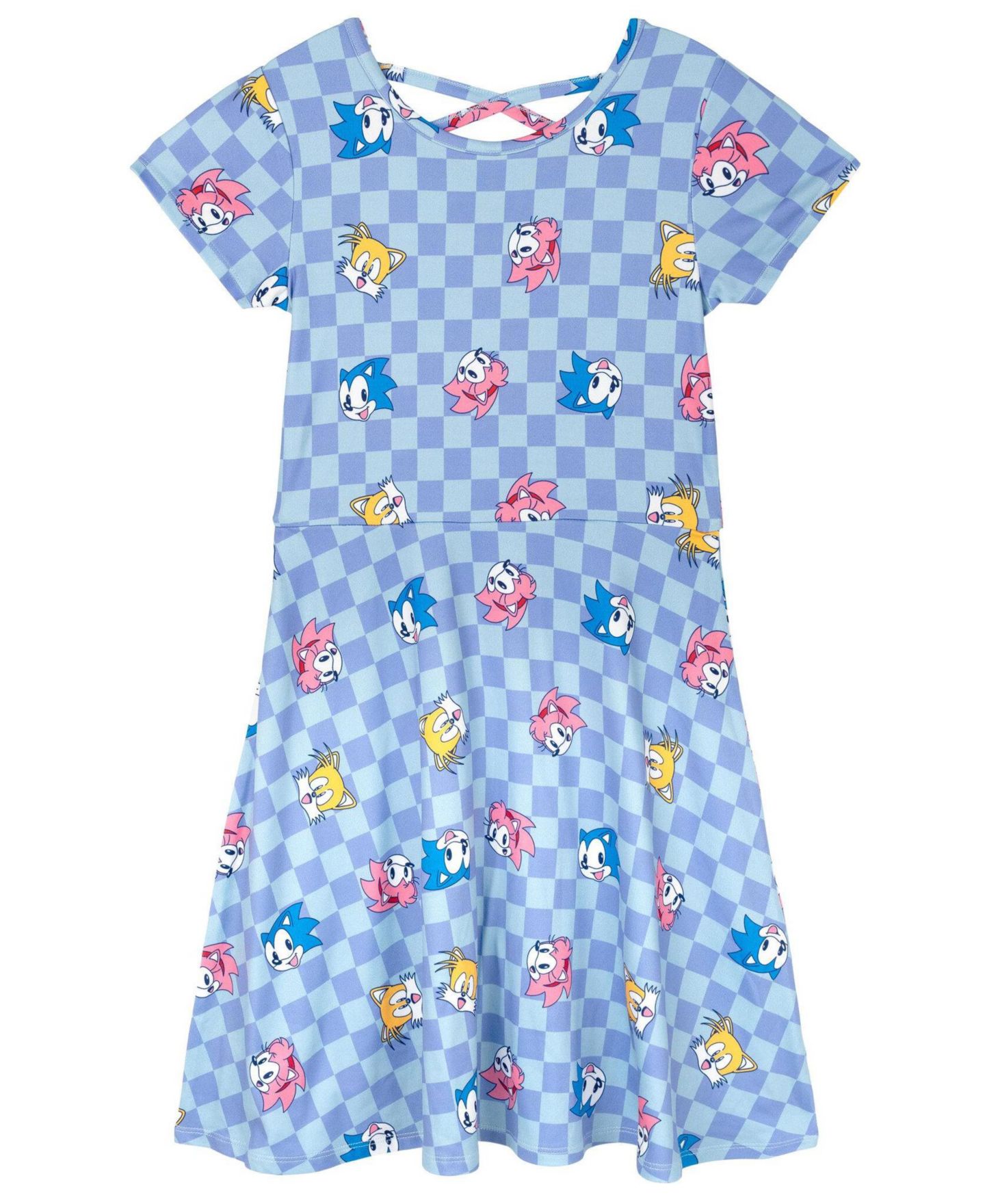 Платья Sonic The Hedgehog 2-Pack Skater Dresses для девочек, цвет: Синий розовый — фото 3