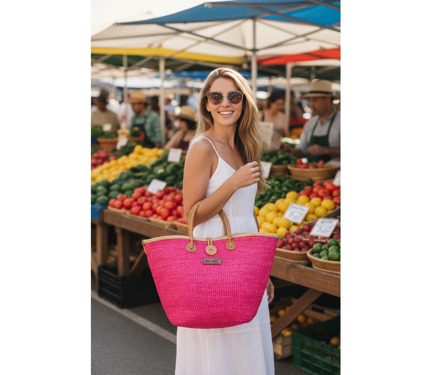 Женская сумка SAWA SAWA Harvest Glow Handmade Sisal Straw Medium Tote Purse — фото 2