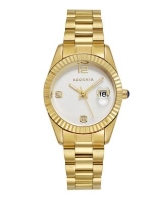 Women's Gold Rome White Face Watch