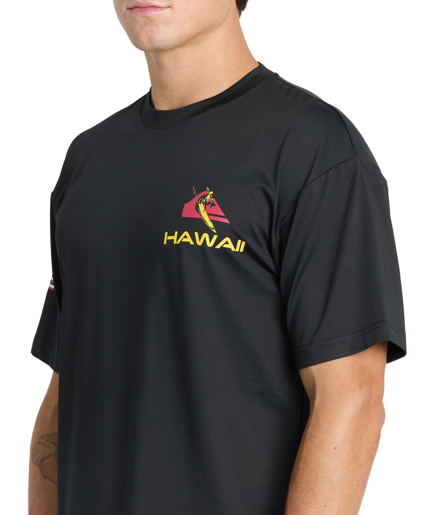 Мужская футболка Quiksilver Everyday UPF 50 Moisture-Wicking, цвет: Чёрный — фото 4
