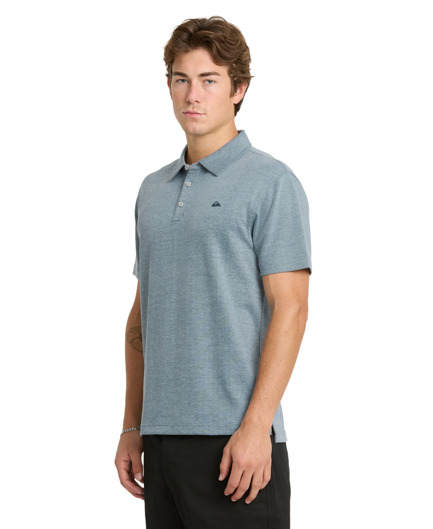 Мужское поло Quiksilver UPF Polo Shirt, цвет: Синий коралловый — фото 3