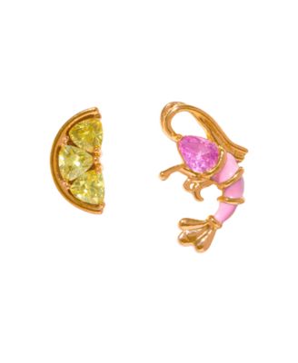 Crystal Shrimp Cocktail Stud Earrings