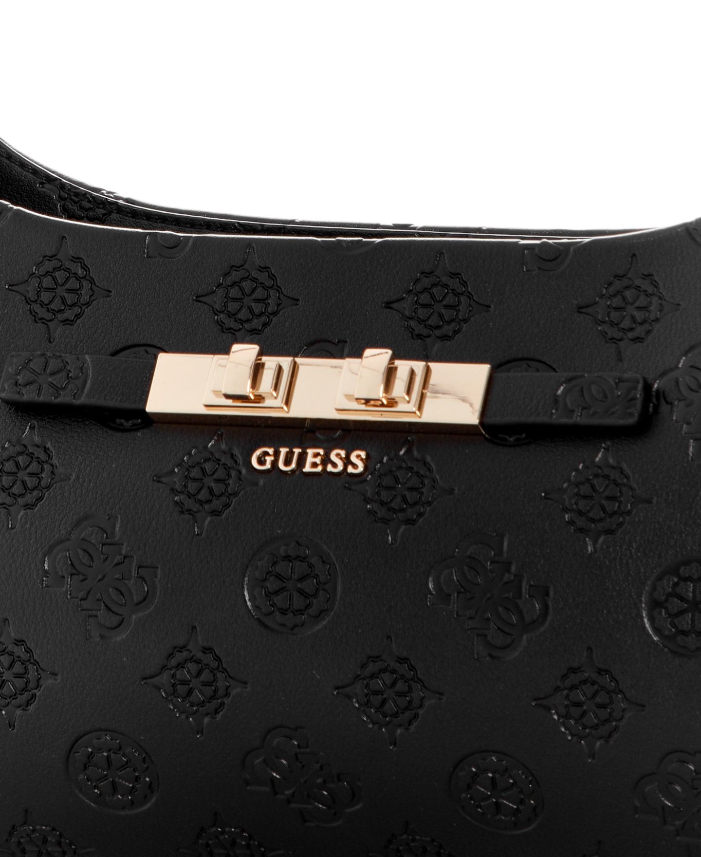 Женская сумка GUESS Carmella Medium Shoulder Handbag, цвет: Чёрный — фото 3