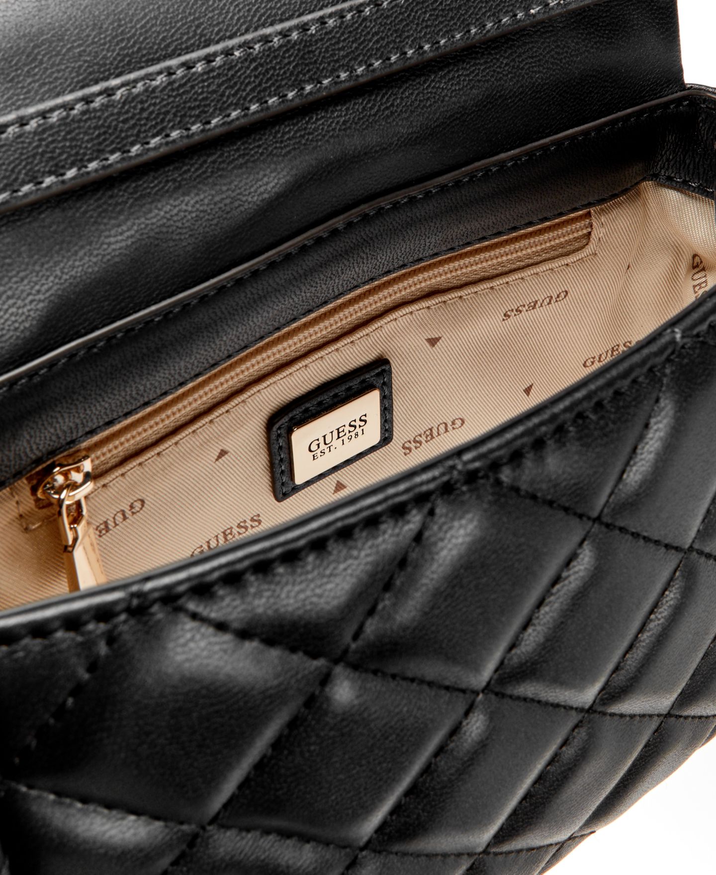 Женская сумка GUESS Juliet Mini Flap Crossbody Handbag, цвет: Чёрный — фото 2