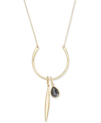 INC International Concepts Gold-Tone Horseshoe Pendant Necklace, Only at Macy's