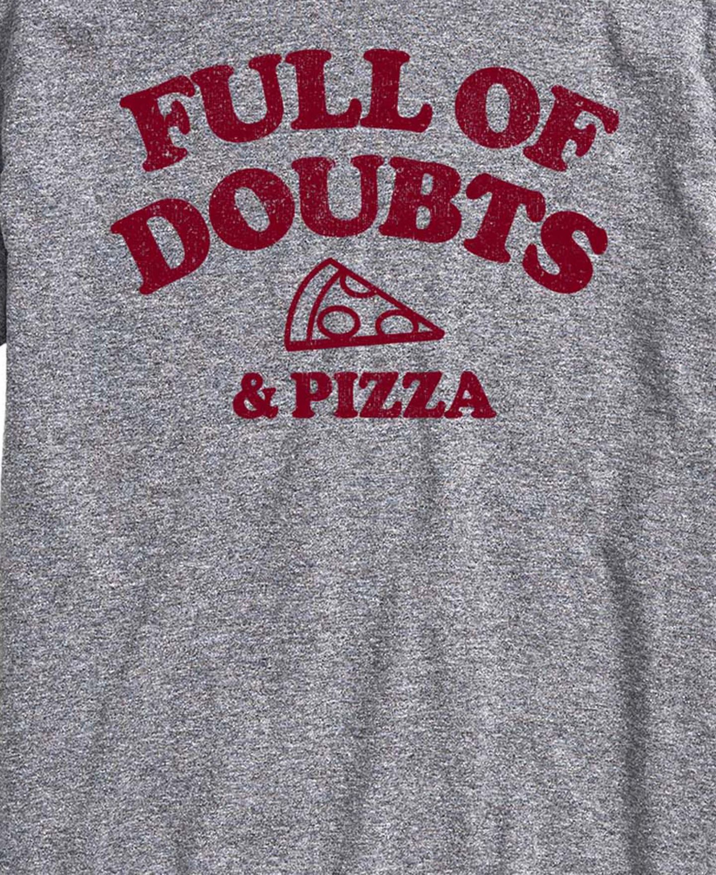 Мужская футболка AIRWAVES Full Of Doubts And Pizza Short-Sleeve Graphic, цвет: Меланжевый — фото 3
