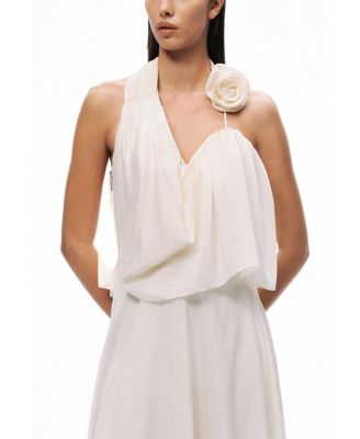 Women's Floral-Detail Halter Neck Bustier Top