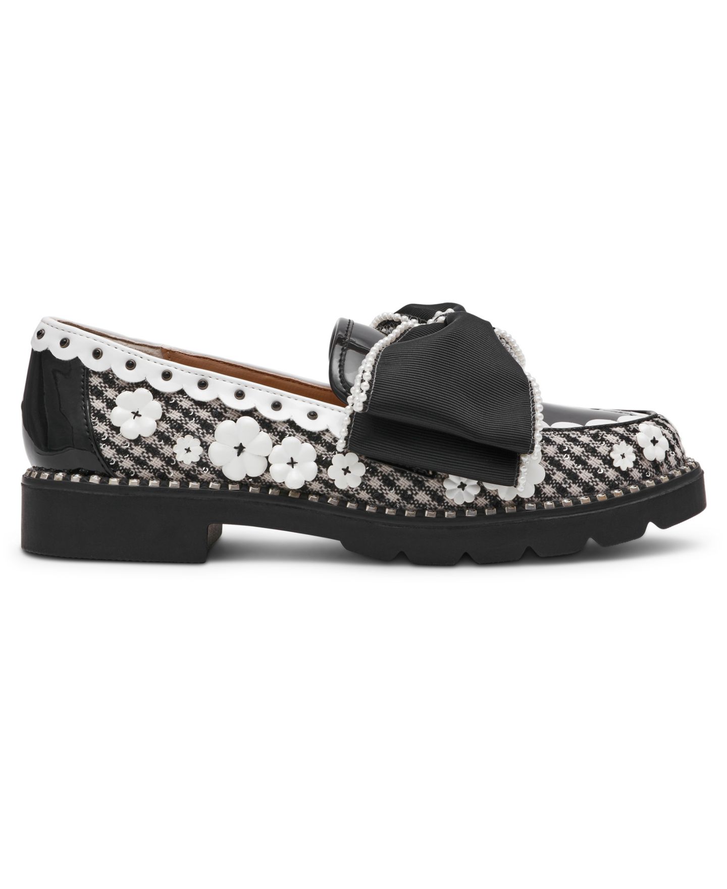 Женские туфли Betsey Johnson Hurley Slip-On, цвет: Чёрный / Белый — фото 2