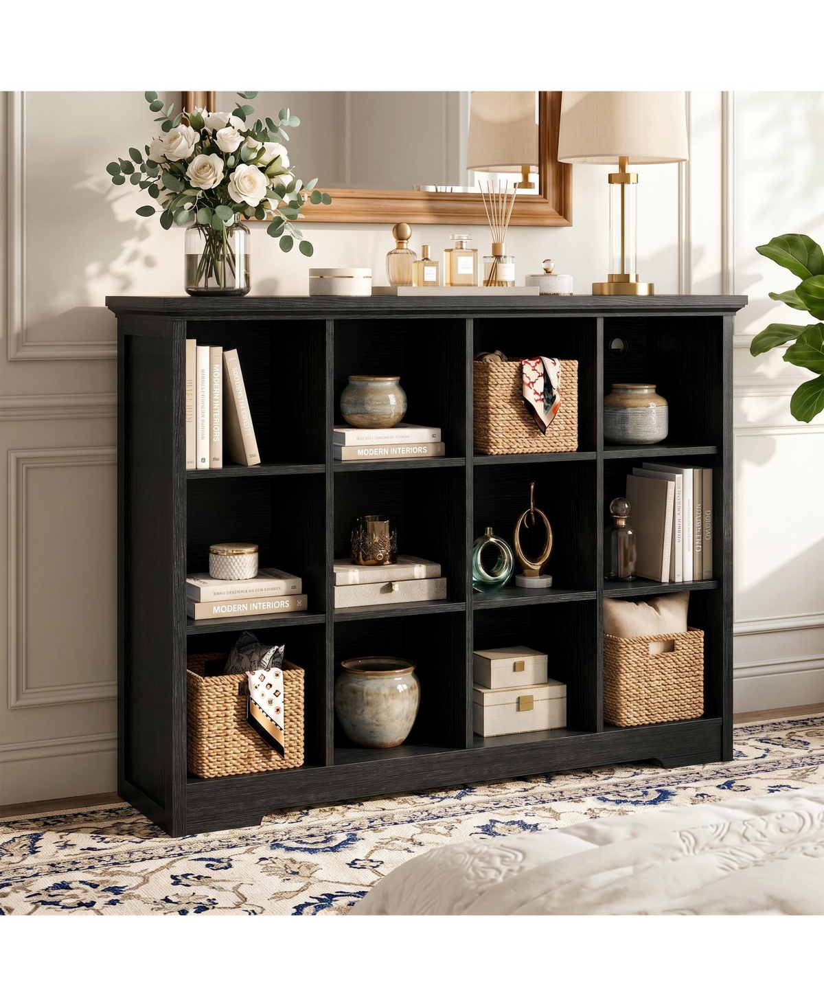 Aheaplus -Cube Bookshelf with Charging Station