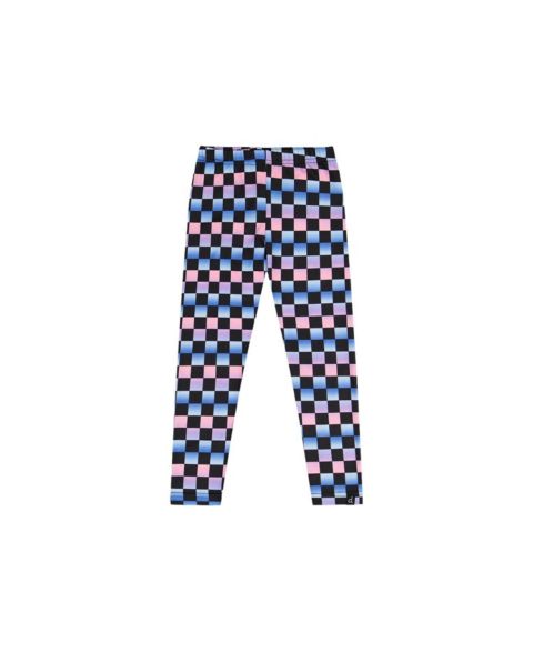 Леггинсы Deux par Deux Leggings Checkered Print для девочек, цвет: Чёрный с принтом