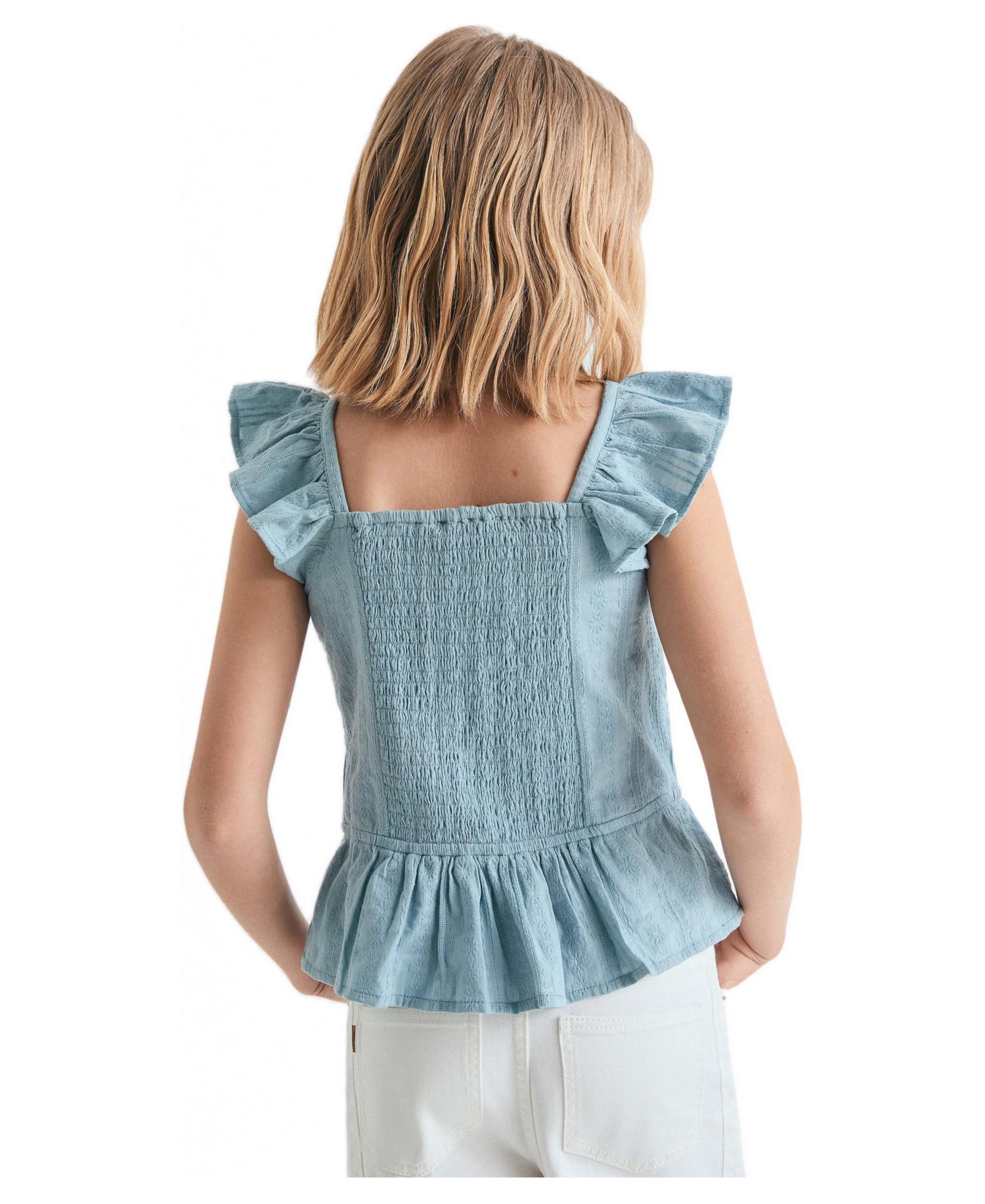 Women's Ruched Ruffled Blouse