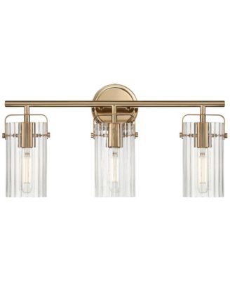 Emerson 22"W Warm  Fluted Glass 3-Light Bath Light