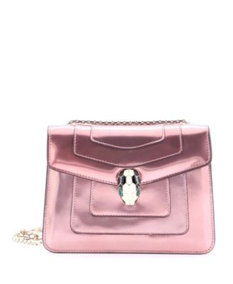 Small Serpenti Forever Square Shoulder Bag Metallic Leather