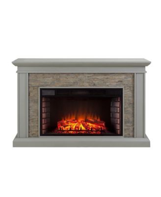 Ledgestone Fireplace With Stacked Stone