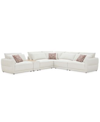 Evandro 6-Piece L-Shaped Sectional Sofa Set (LAF Chair, RAF Chair, 2 Armless Chair, Corner, Console)