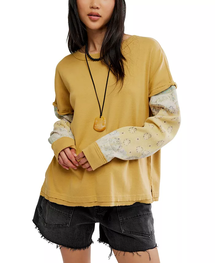 Juniors' Wild and Free Twofer Crewneck Top - thumbnail 6