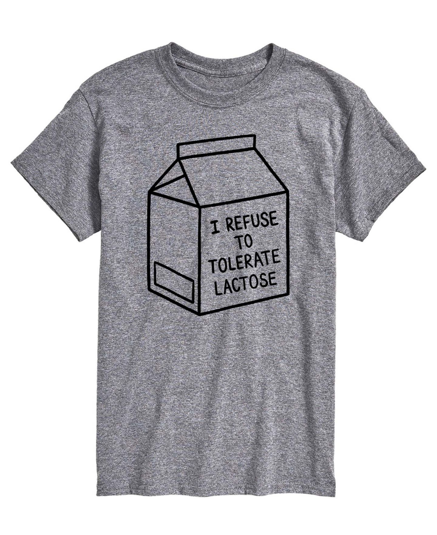 Мужская футболка AIRWAVES Refuse To Tolerate Lactose Short-Sleeve Graphic, цвет: Меланжевый — фото 1