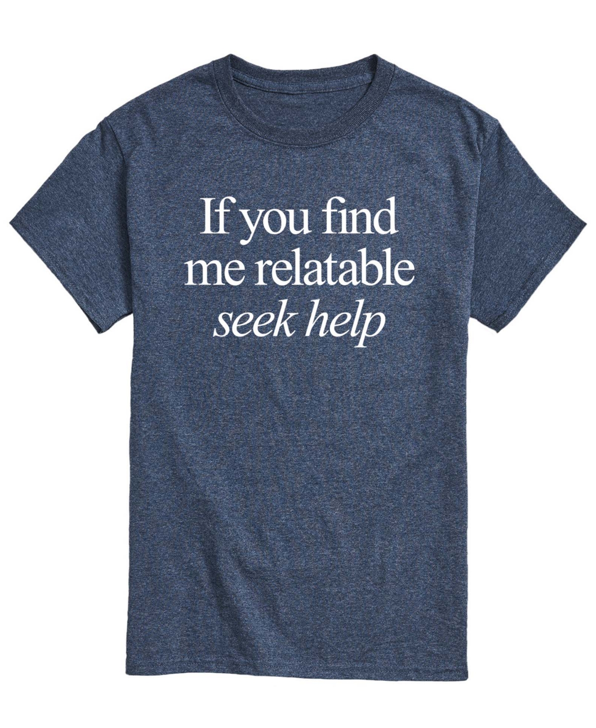 Airwaves Men's If You Find Me Relatable Short-Sleeve Graphic T-Shirt - Heather Blue