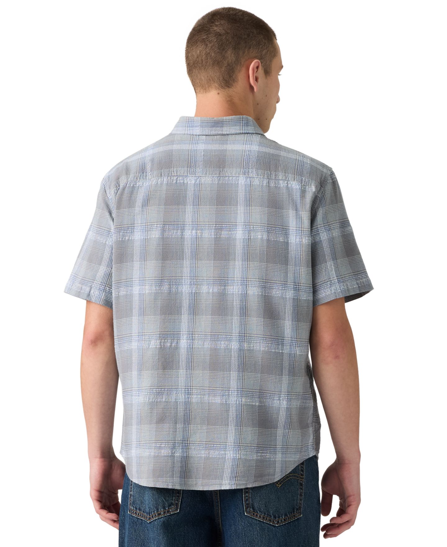Мужская рубашка Levi's Point Collar Woven, цвет: Клетчатый — фото 3