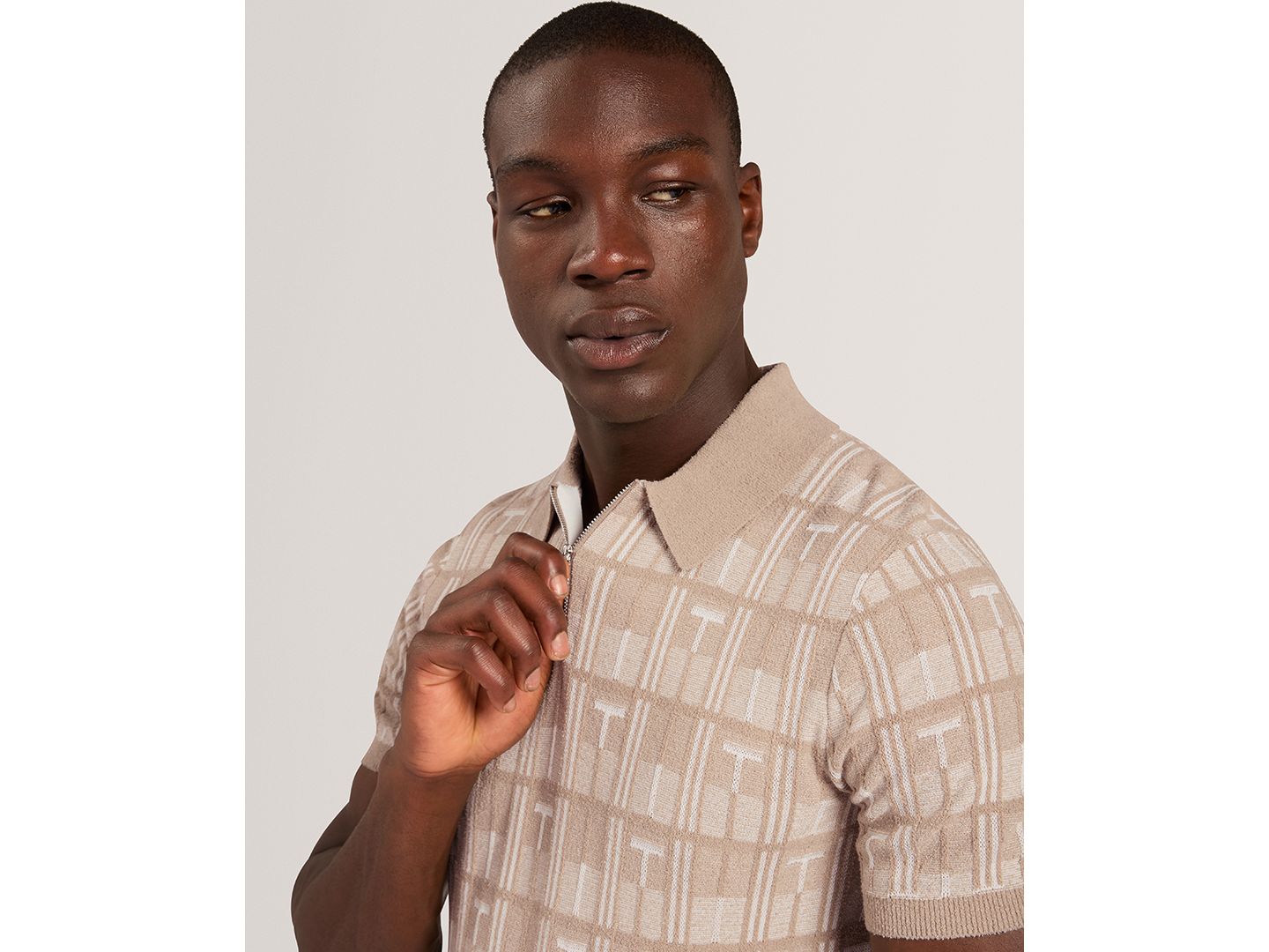 Мужское поло Ted Baker Nappier Regular-Fit Polo Shirt, цвет: Серо-коричневый — фото 3