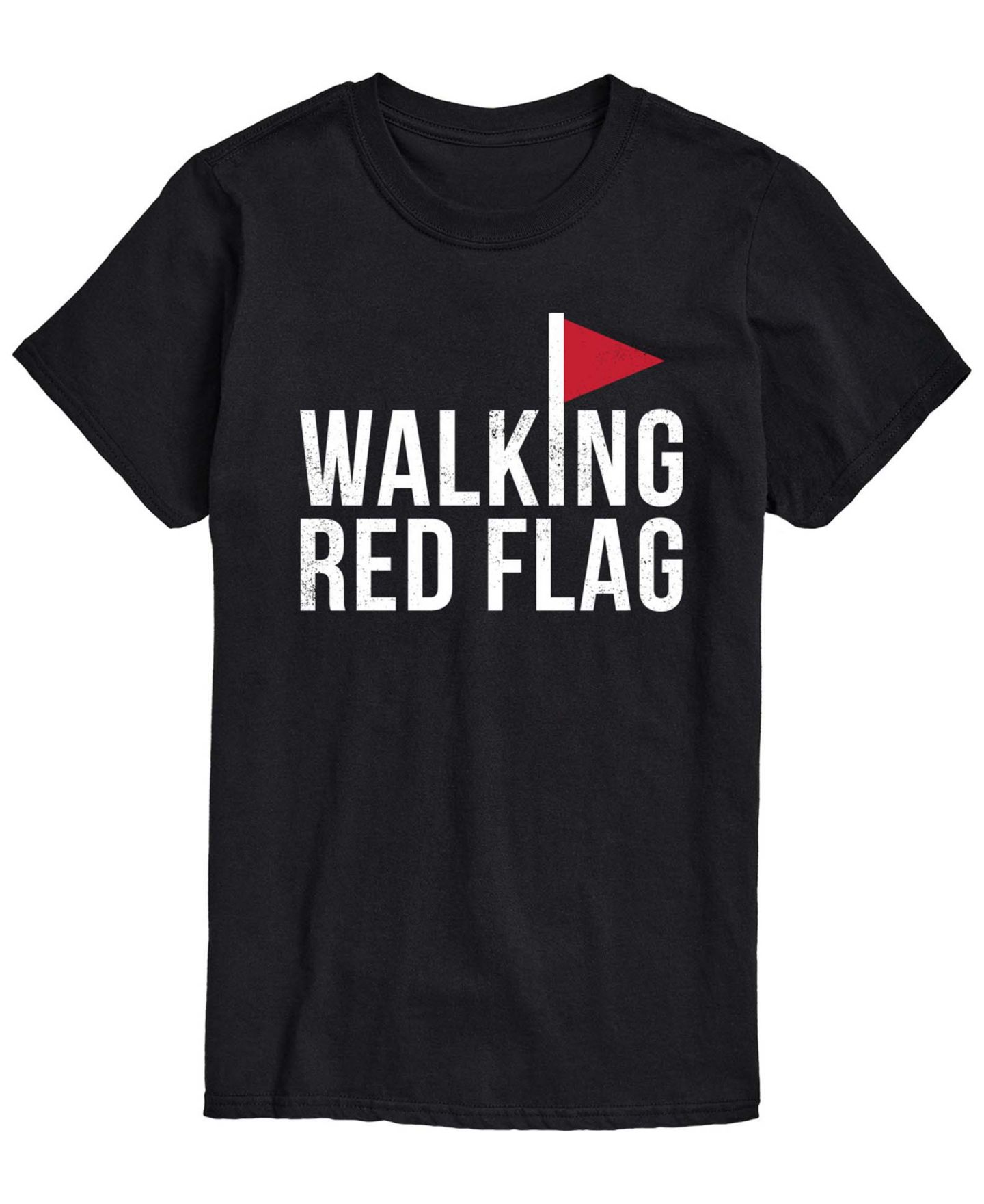 Мужская футболка AIRWAVES Walking Red Flag Short-Sleeve Graphic, цвет: Чёрный — фото 1
