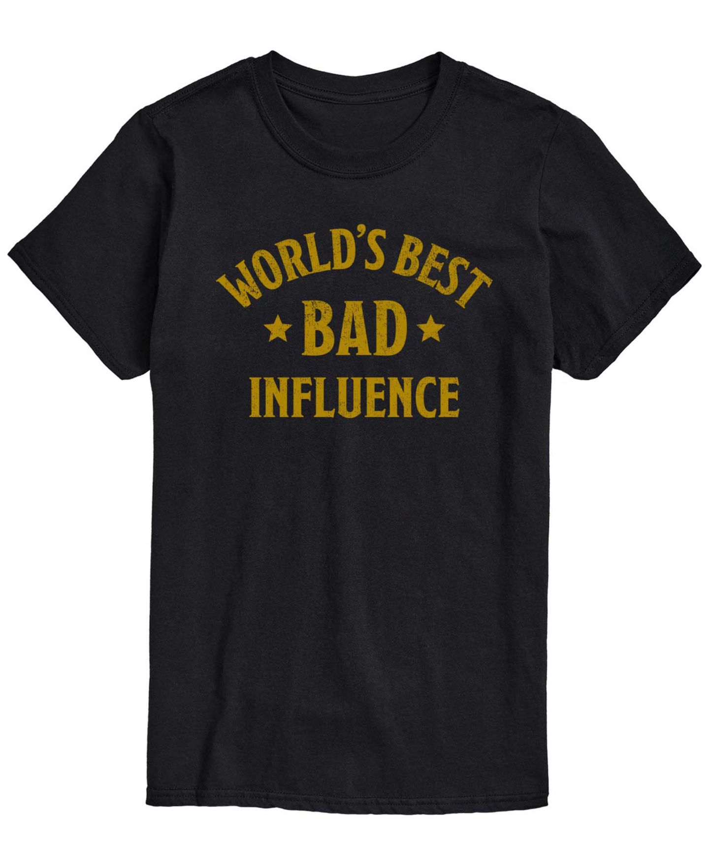 Мужская футболка AIRWAVES Worlds Best Bad Influence Short-Sleeve Graphic, цвет: Чёрный — фото 1