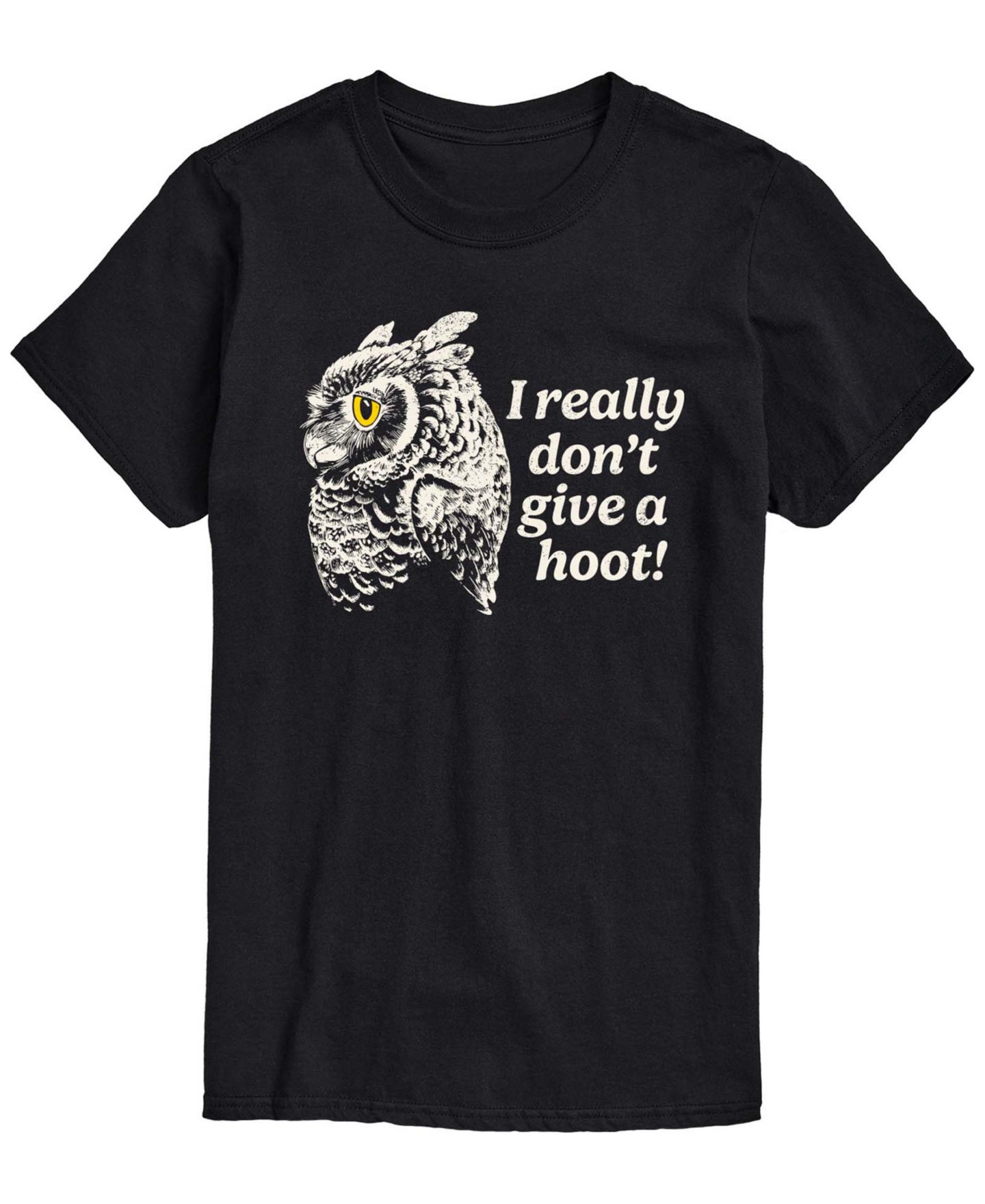 Мужская футболка AIRWAVES Don't Give Hoot Owl Short-Sleeve Graphic, цвет: Чёрный — фото 1
