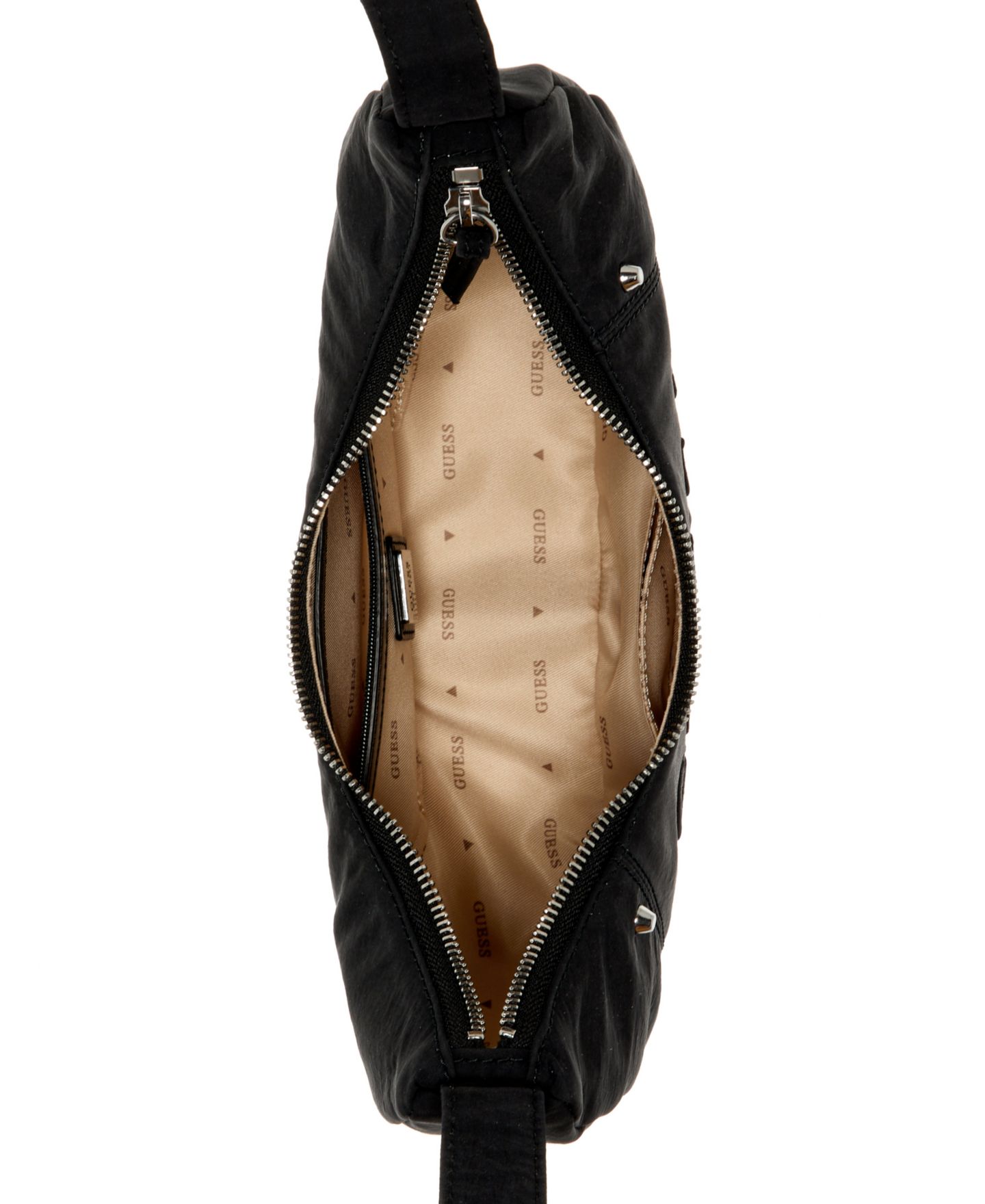 Женская сумка GUESS Sasha Small Hobo Shoulder Handbag, цвет: Чёрный — фото 3