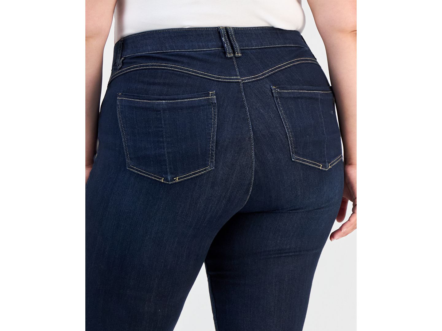 Женские джинсы Democracy Trendy Plus Size AbSolution Itty Bitty Bootcut, цвет: Индиго — фото 3