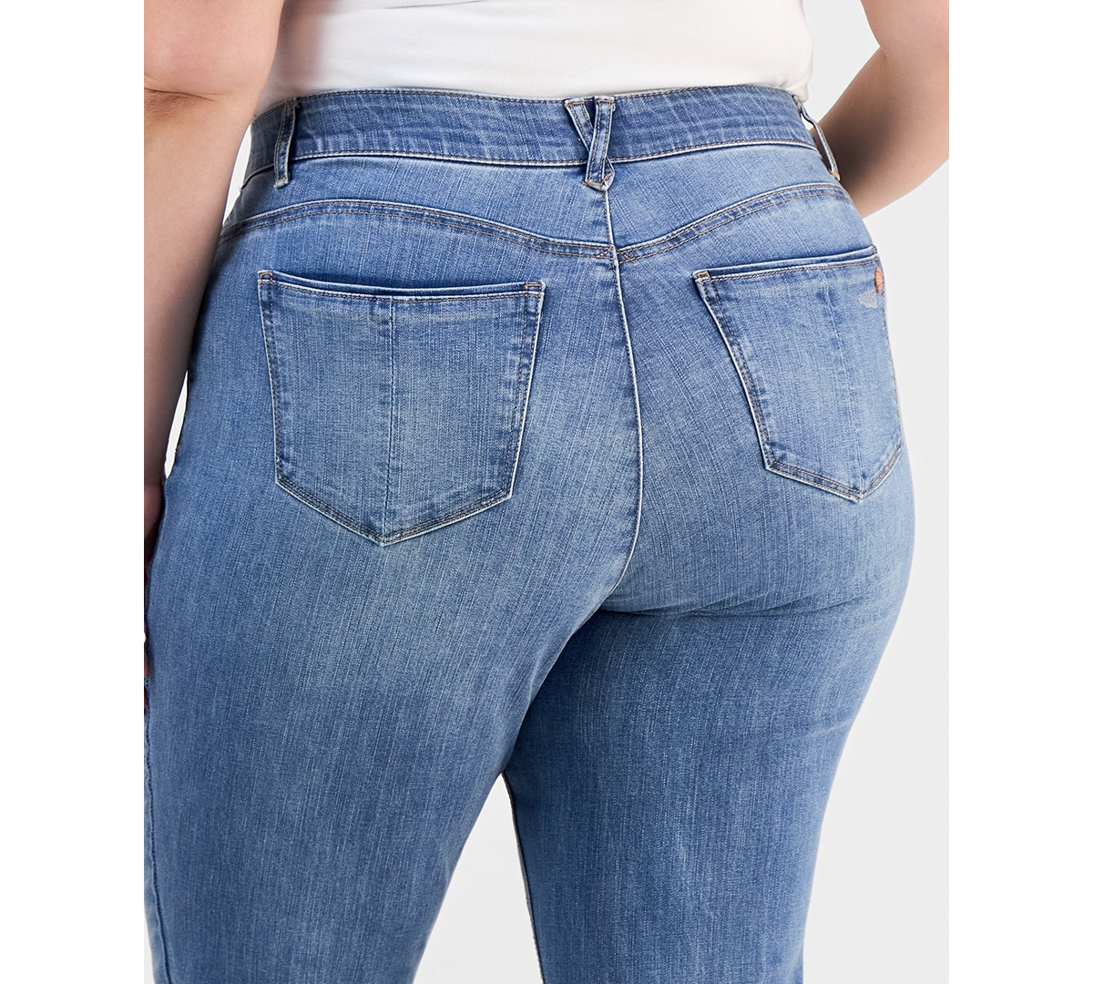Democracy Plus Size Girlfriend Absolution Straight-leg Jeans In Blue