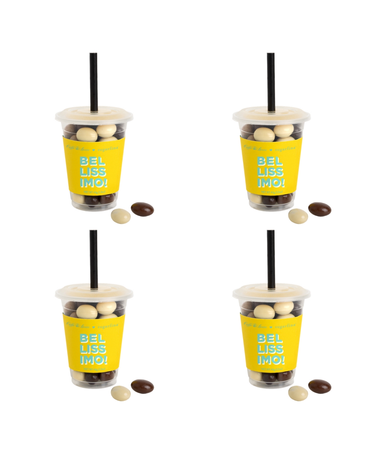 Sugarfina Caffe Luxxe Chocolate Espresso Beans Mini Coffee Cup Kit, 4-piece In No Color