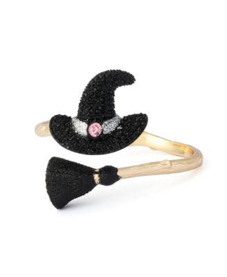 Faux-Stone Pretty Spooky Witchy Hat Bangle Bracelet