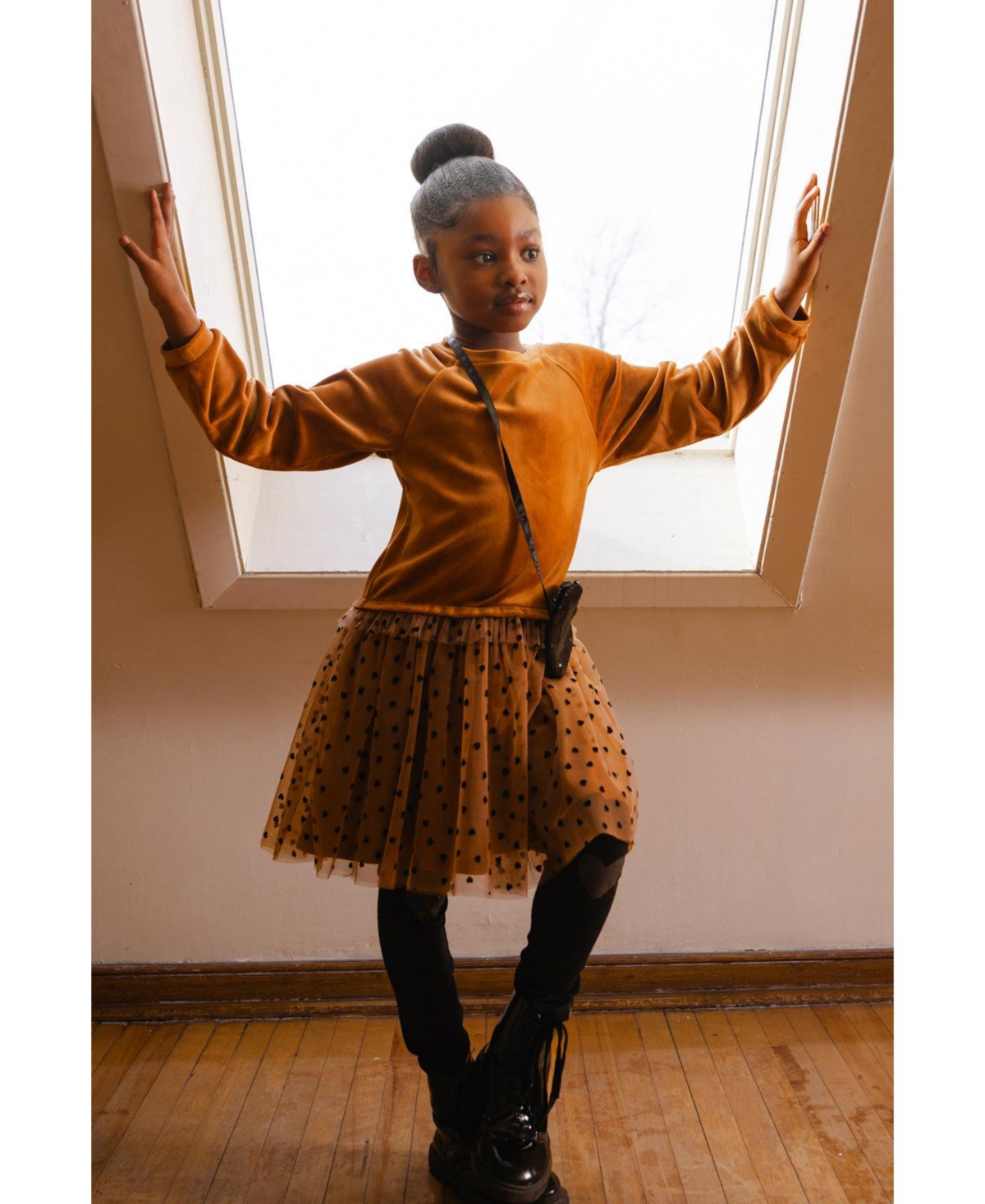 Deux par Little and Big Girl 6 - 14 Bi-Material Dress