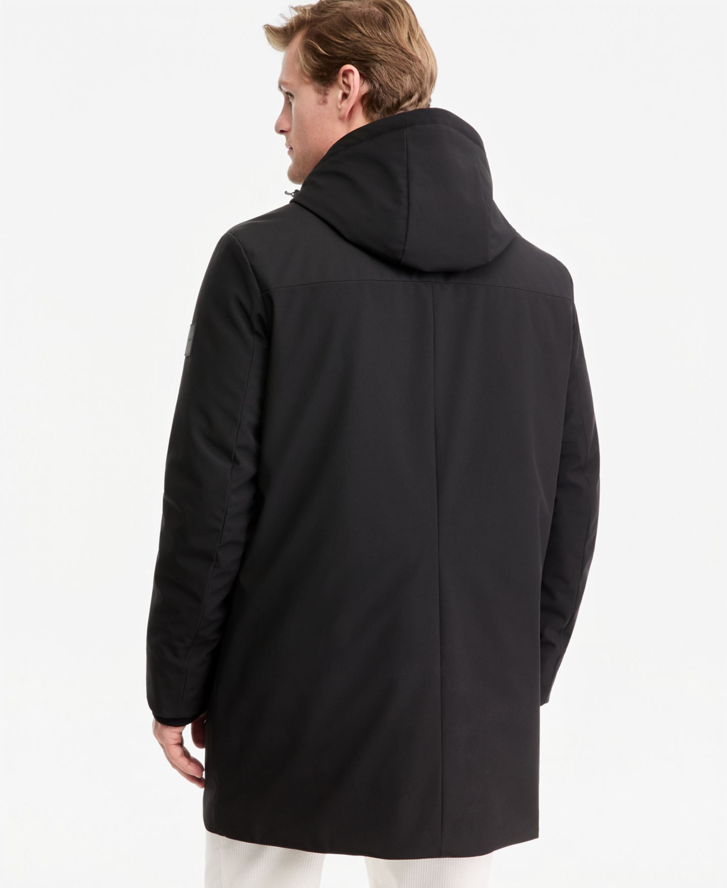 Мужская куртка Calvin Klein Hooded FlexTech, цвет: Чёрный — фото 5