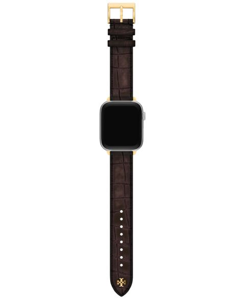 Женский ремешок для часов Tory Burch Brown Leather Kira Band for Apple Watch