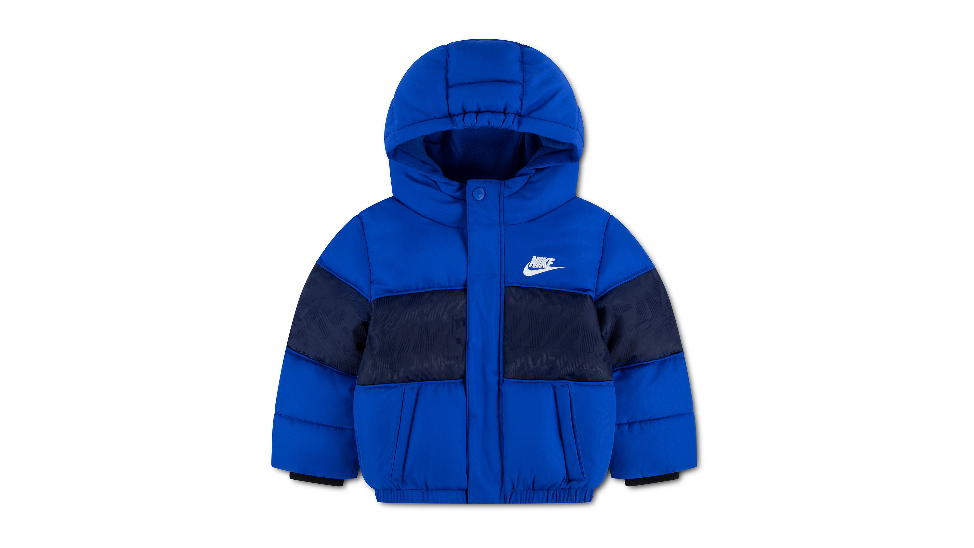 Nike Boys 2t 7 Jacquard Logo Mixed Media Puffer Jacket
