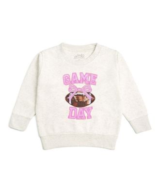 Little Girls Game Day Sequin Patch Sweatshirt
