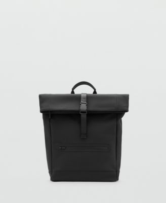 Men's Flap Closure Rubberized Backpack