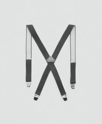 Men's Leather Details Adjustable Elastic Straps