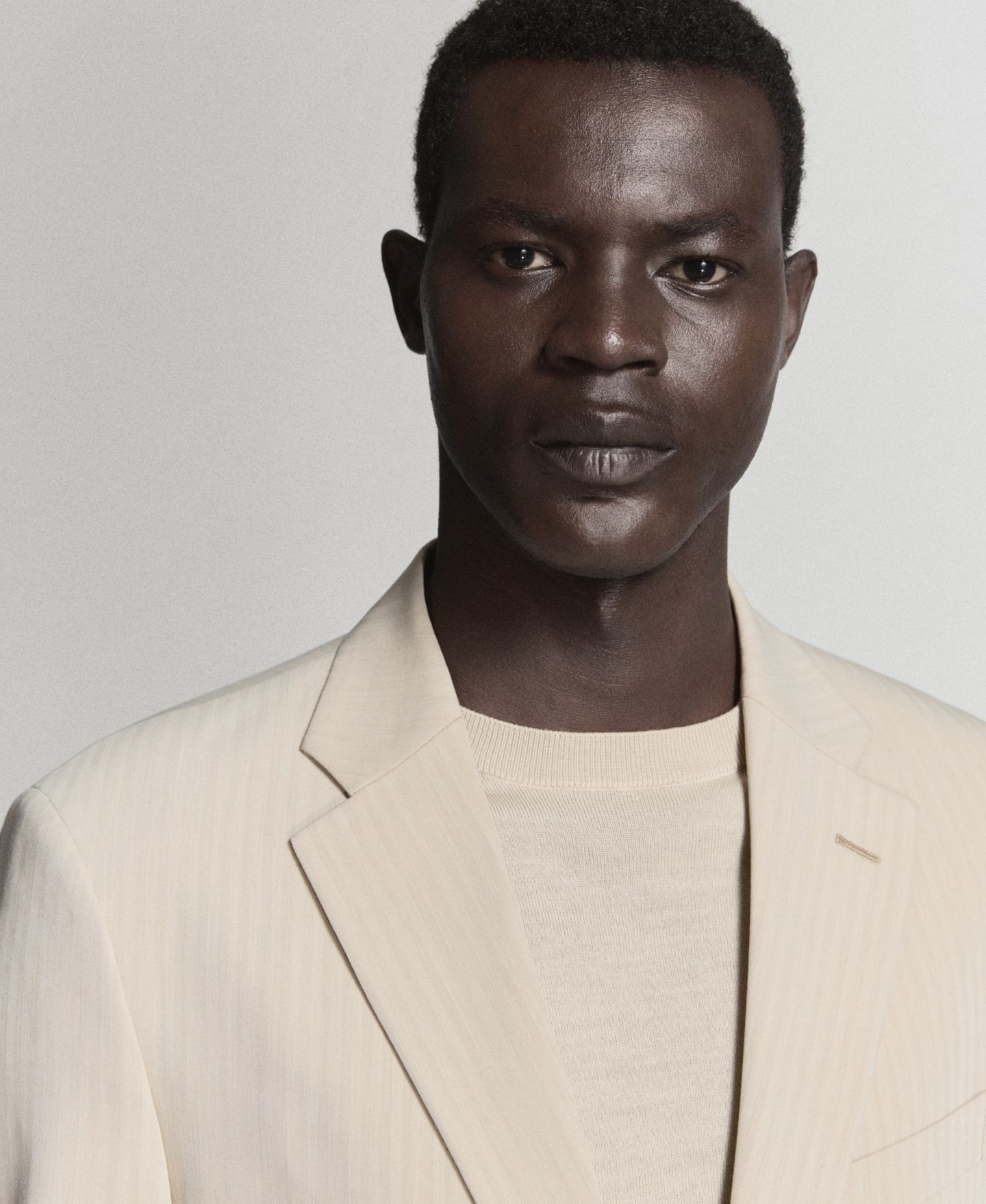 Мужской пиджак MANGO Milan Slim-Fit Suit Blazer, цвет: Бежевый — фото 4