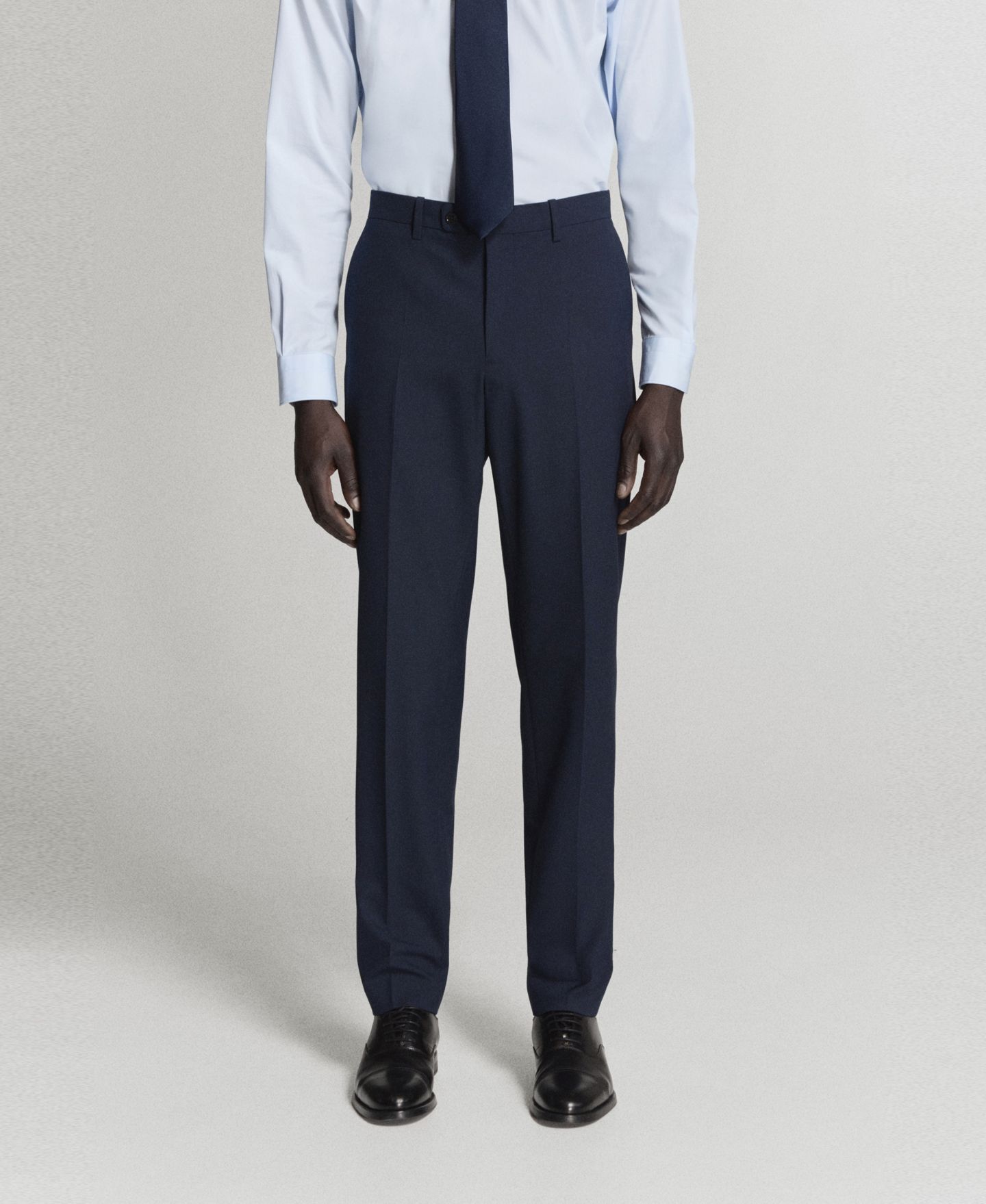 Мужские брюки MANGO Milan Slim-Fit Suit, цвет: Тёмный тёмно-синий — фото 3