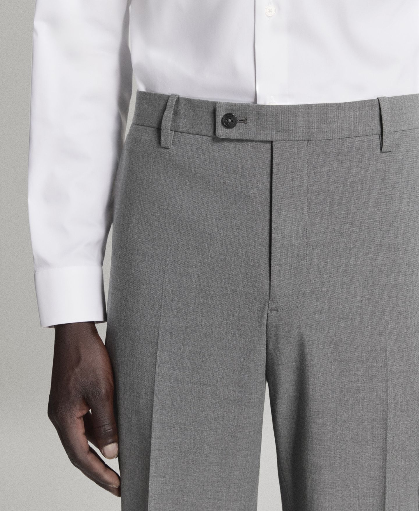 Мужские брюки MANGO London Regular-Fit, цвет: Серый — фото 4