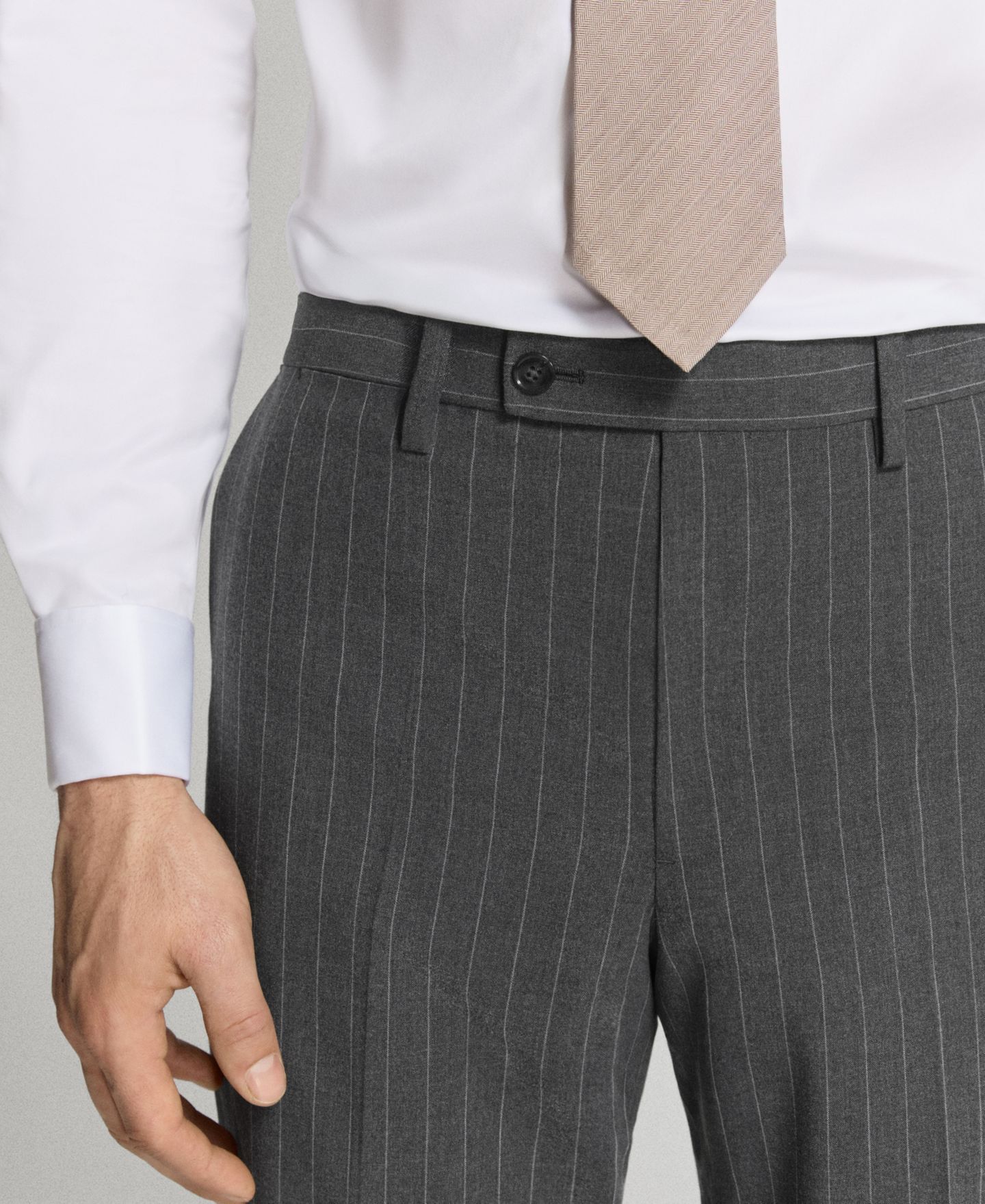 Мужские брюки MANGO Monaco Slim-Fit Suit, цвет: Серый — фото 3