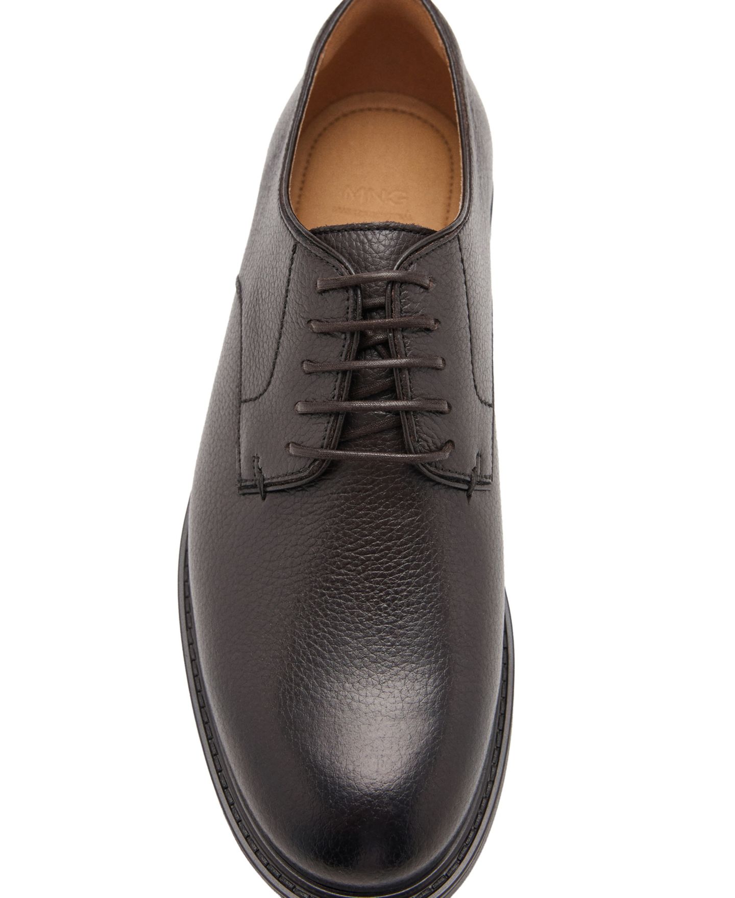 Мужские туфли Mango Oxford Style Leather, цвет: Коричневый — фото 4