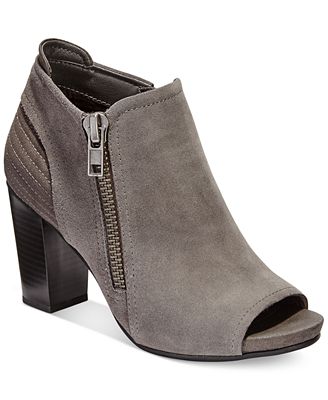 white mountain open toe booties