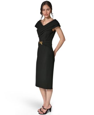 semi formal black dress MarryUP Womens Short Puff Sleeve V Neck Casual Semi- Cocktail Party A-Line Dress Black M : Clothing, Shoes & Jewelry creating a glamorous and sophisticated look Simple Little Black Knee Length