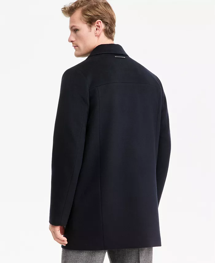 Men's Regular-Fit Cashmere-Wool Blend Single-Breasted Car Coat - thumbnail 4
