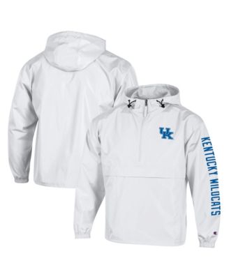 Men's White Kentucky Wildcats Cloud Packable Half-Zip Hooded Jacket